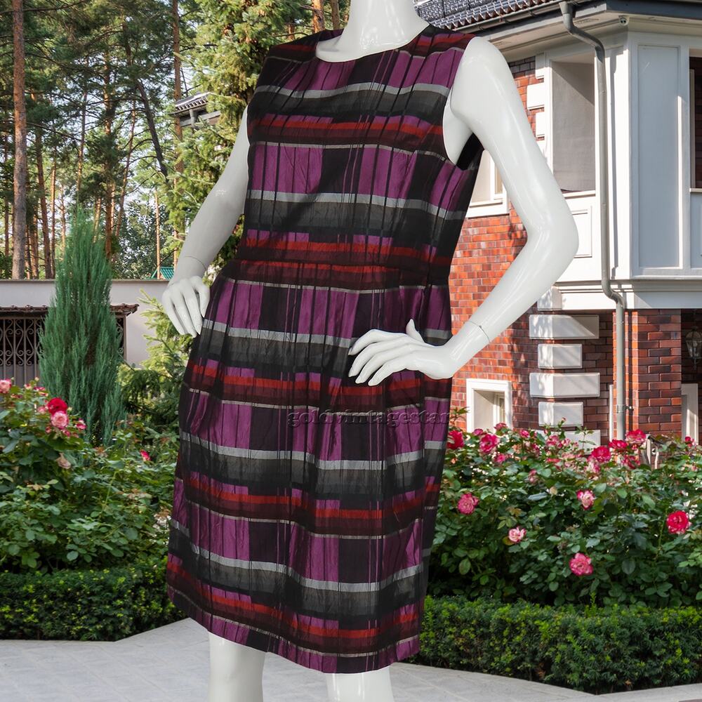 Michael Kors Metallic Stripe Dress L Chic Vogue